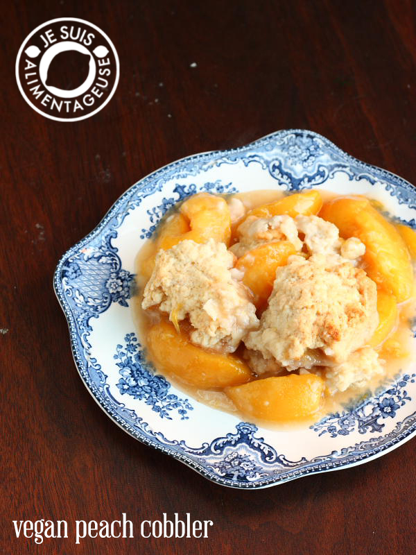 Vegan Peach Cobbler | alimentageuse.com #peach #cobbler #summer #vegan Vegan Peach Cobbler | alimentageuse.com #peach #cobbler #summer #vegan
