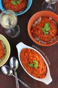 Spiced Tomato Red Lentils | Je suis alimentageuse #vegan #lentils