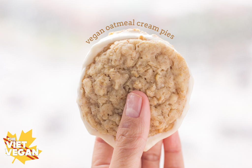 Vegan Oatmeal Cream Pies | The Viet Vegan