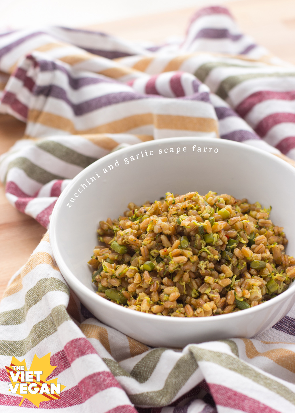 Zucchini and Garlic Scape Farro | The Viet Vegan | A simple lunch recipe and a post about disordered eating