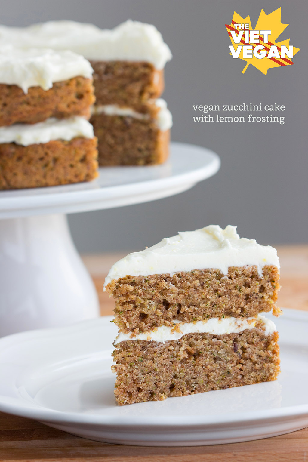 Vegan Zucchini Cake with Lemon Frosting | The Viet Vegan