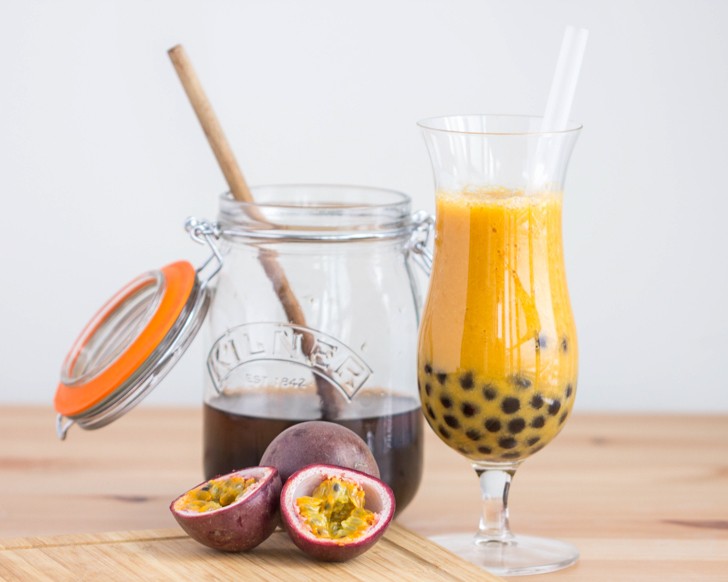 Passionfruit Mango Bubble Tea | The Viet Vegan