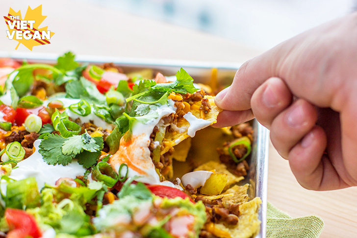 VEGAN NACHOS SUPREME | The Viet Vegan | For those late night cravings, but HEALTHIER!