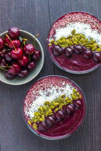 Cherry Açai Bowls | The Viet Vegan