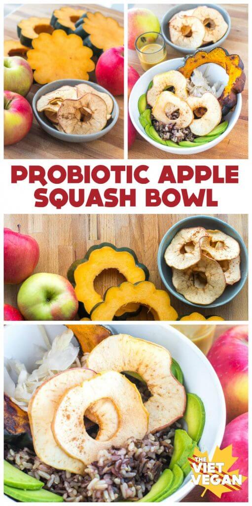 Probiotic Apple Crunch Squash Bowl | The Viet Vegan
