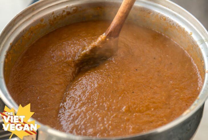 Peach BBQ Baked Tofu | The Viet Vegan