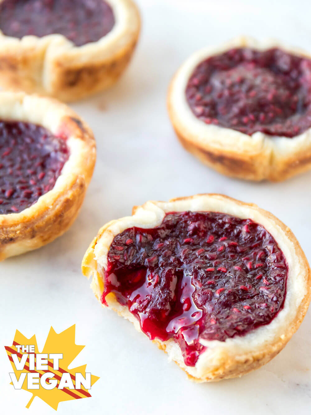 Vegan Raspberry Tarts | The Viet Vegan