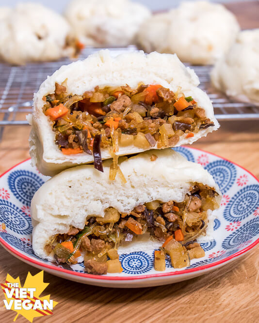 Vegan Steamed Buns - Banh Bao Chay