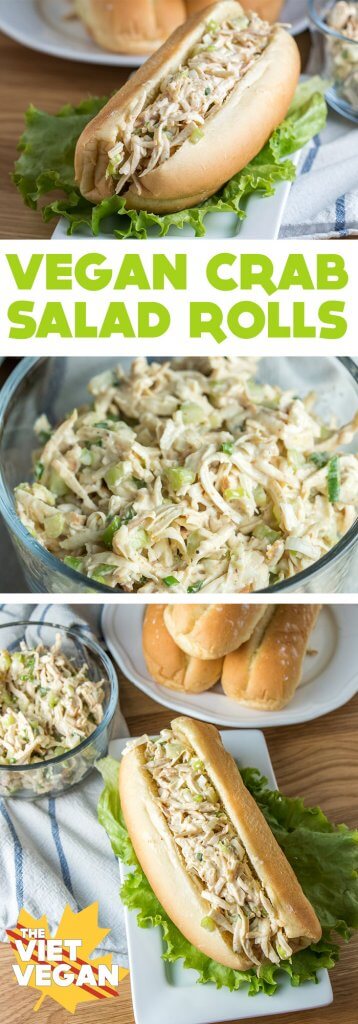 Vegan Crab Salad Rolls - The Viet Vegan