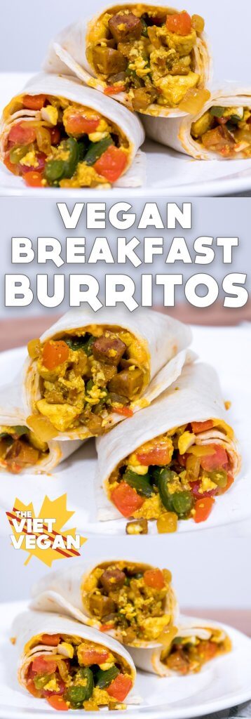 Vegan Breakfast Burritos - The Viet Vegan