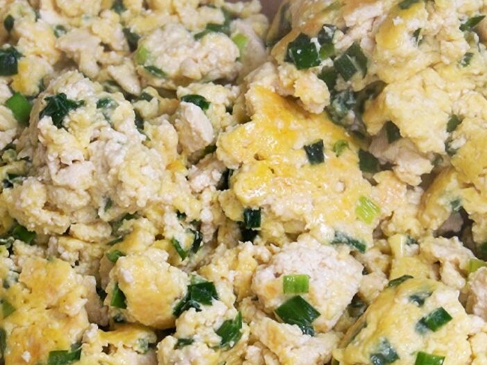 a close of up vietnamese egg scramble